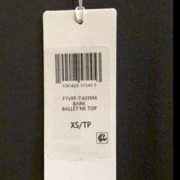 Eileen Fisher VINTAGE Top Jersey Ballet Neck XSmall 2 4 Bark Notched Hem NWT - Picture 9 of 13